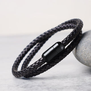 Buddha Gift Genuine Leather Red String Protection Magnetic Buckle Bracelet