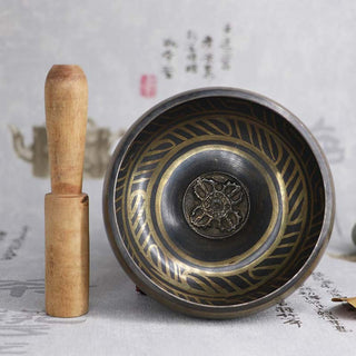 Buddha Gift Tibetan Meditation Bowl for Healing and Mindfulness Om Mani Padme Hum Singing Bowl