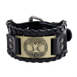 Buddha Gift Lucky Tree Of Life Balance Leather Bracelet