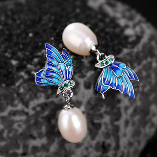 Buddha Gift 925 Sterling Silver Pearl Butterfly Healing Necklace Pendant Earrings Ring