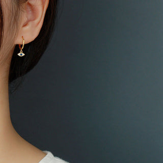 Buddha Gift 925 Sterling Silver Evil Eye Blessing Protection Stud Earrings