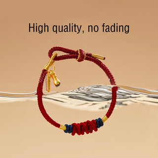 Buddha Gift 925 Sterling Silver Koi Fish Charm Wealth Success Braided Bracelet