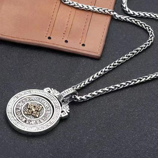 Buddha Gift Tibetan Om Mani Padme Hum Double Dorje Vajra Rotatable Purity Peace Necklace Pendant