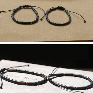 Buddha Gift Black Onyx Bead Support Protection Bracelet