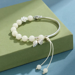 Buddha Gift Bodhi Seed Butterfly Lotus Luck Wealth Bracelet Bangle