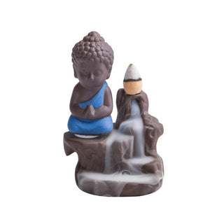Buddha Gift  Backflow Smoke Fountain Ceramic Blessing Incense Burner Decoration