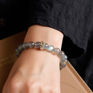 Buddha Gift 12 Chinese Zodiac Moonstone Calm Love Bracelet