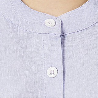 Buddha Gift 2Pcs Solid Color Three Quarter Shirt Top Pants Meditation Zen Tai Chi Cotton Linen Clothing Women's Set