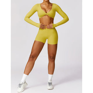 Buddha Gift Gym Sports Yoga Backless Bra Crop Tank Top Breathable Shorts