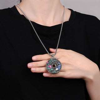 Buddha Gift Koi Fish Lotus Peace Buckle Fu Character Wealth Luck Necklace Pendant