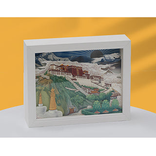 Buddha Gift Tibet Potala Palace Paper LED Carving Lamp Art Night Lights Creative LED Table Lamp