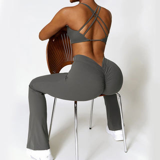 Buddha Gift High Waist Breathable Flare Pants For Sports Fitness Yoga