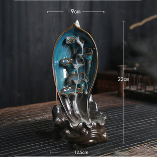 Buddha Gift Waterfall Incense Burner Backflow Incense Holder