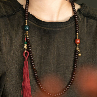 Buddha Gift 108 Mala Beads Natural Tibet Purple Bodhi Seed Auspiciousness Bracelet