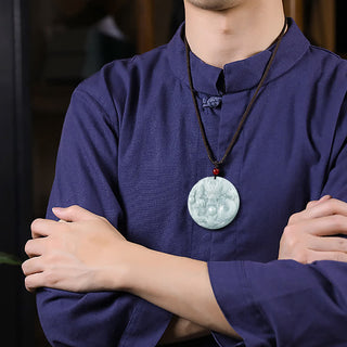 ❗❗❗A Flash Sale- Buddha Gift Chinese Zodiac Dragon Jade Success Amulet String Necklace