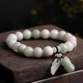 Buddha Gift Natural Jade Pi Xiu Buddha Gourd Apple Success Bracelet