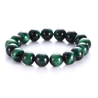 Buddha Gift Natural Green Tiger Eye Strength Bracelet