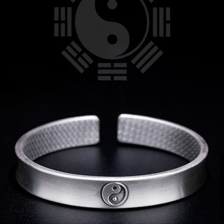 Buddha Gift 999 Sterling Silver Yin Yang Auspicious Clouds Balance Harmony Bracelet
