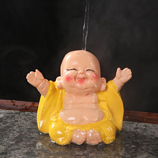 Buddha Gift Color Changing Laughing Buddha Resin Tea Pet Wealth Home Figurine Decoration