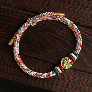 ❗❗❗A Flash Sale- Buddha Gift Colorful Rope Wealth Comes From All Directions Handmade Eight Thread Peace Knot Luck Bracelet