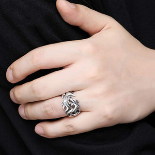 Buddha Gift Dragon Pattern Protection Strength Adjustable Ring