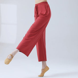 Buddha Gift Loose Modal Drawstring Wide Leg Pants For Yoga Dance