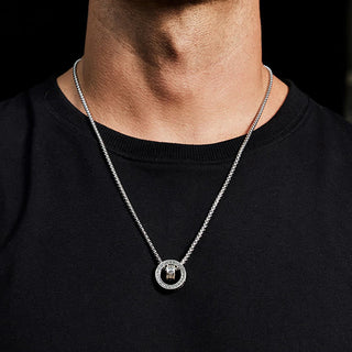 Buddha Gift Tibetan Om Mani Padme Hum Carved Peace Purity Chain Necklace Pendant