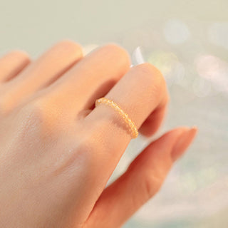 Buddha Gift Natural Citrine Happiness Prosperity Ring