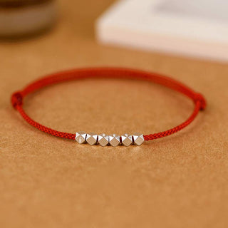 Buddha Gift 925 Sterling Silver Red String Braid Bracelet Anklet