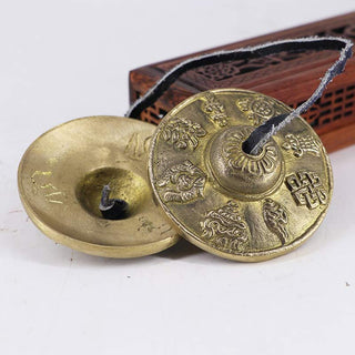 Buddha Gift Tibetan Tingsha Bell Six True Words Dragon Copper Balance Decoration With Bag