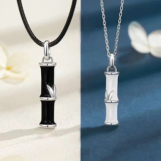 Buddha Gift Bamboo Design Copper Luck Couple Necklace Pendant