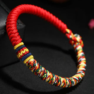 Buddha Gift Tibetan Handmade Multicolored Thread King Kong Knot Strength Braid String Bracelet