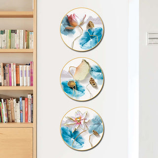 Buddha Gift 3Pcs Lotus Flower Meditation Enlightenment Wall Art Stickers