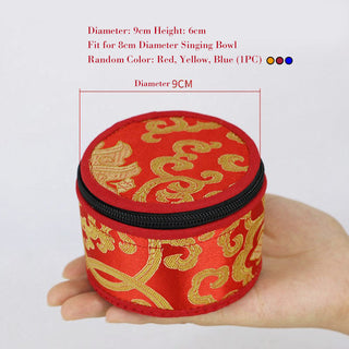 Buddha Gift Tibetan Singing Bowl Storage Bag with Zipper Closure Decoration