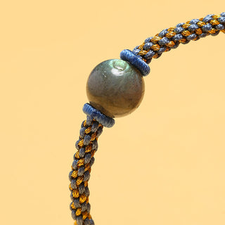 Buddha Gift Handmade Red Agate Amethyst Golden Rutilated Quartz Pink Crystal Bead Calm Braided Bracelet