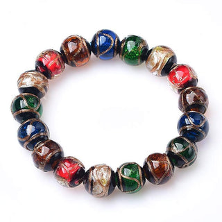 Buddha Gift Colorful Liuli Glass Bead Luck Bracelet