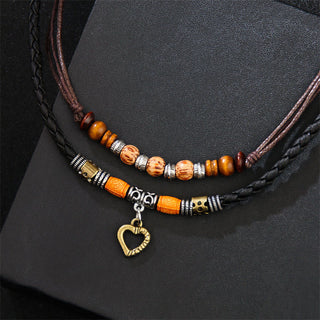 Buddha Gift Love Heart Pattern Bead Healing Necklace Pendant Bracelet