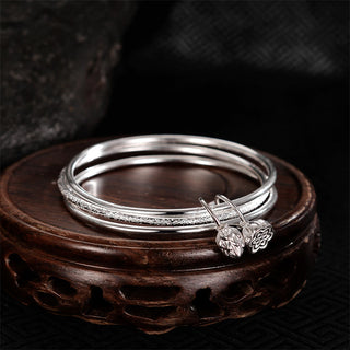 Buddha Gift Lotus Flower Pod White Copper New Beginning Bracelet Bangle