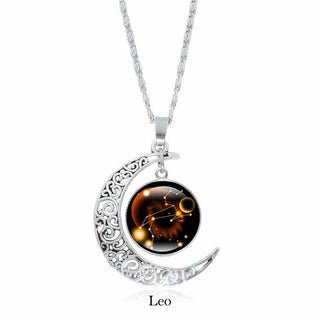 Buddha Gift 12 Constellations of the Zodiac Moon Protection Necklace Chain Pendant