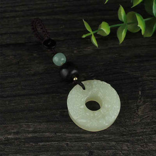Buddha Gift PiXiu Jade Peace Buckle Abundance Wealth Key Chain