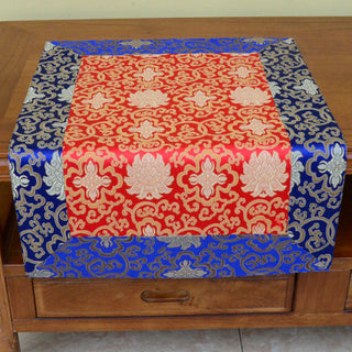 Buddha Gift Brocade Prayer Altar Flower Vajra Dragon Pattern Auspicious Symbols Table Runner