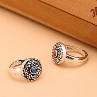 Buddha Gift Tibetan Om Mani Padme Hum Peace Rotatable Ring