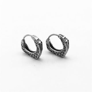Buddha Gift Viking Hoop Titanium Steel Balance Earrings