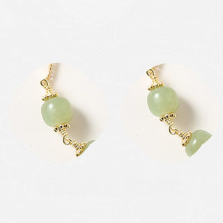 Buddha Gift 14K Gold Plated Hetian Jade Golden Rose Flower Luck Chain Bracelet