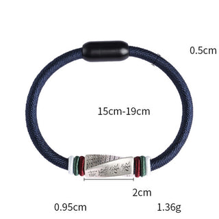 Buddha Gift 999 Sterling Silver Profits Pouring In From All Sides Handmade Blessing String Buckle Bracelet