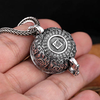Buddha Gift Treasure Bowl Copper Coin Ingots Wealth Necklace Pendant