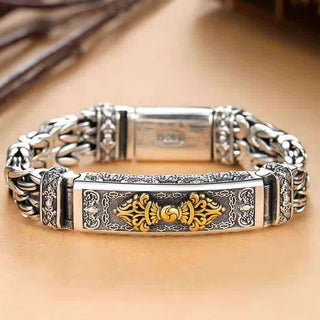 Buddha Gift Vajra Dorje Twisted Braided Pattern Copper Balance Bracelet