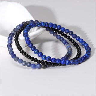 Buddha Gift 3Pcs Natural Crystal Stone Inner Peace Spiritual Bracelet