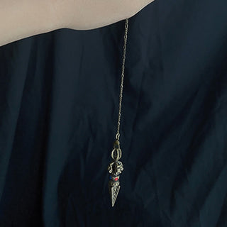 Buddha Gift Pentagram Eye of God Feather Hamsa Copper Healing Necklace Pendant Pendulum