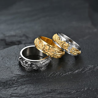 Buddha Gift Dragon Titanium Steel Stimulation Rotatable Ring (Extra 30% Off | USE CODE: FS30)